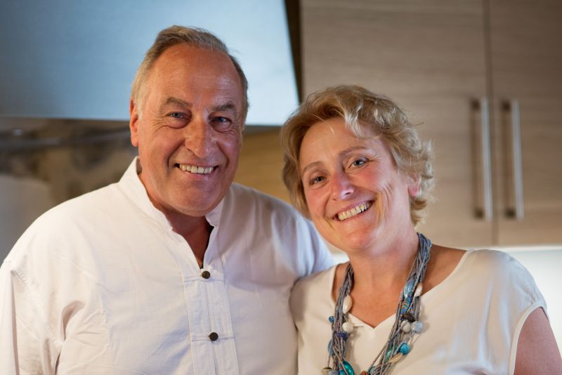 Caroline and Bruno, the owners of the La Roserie guest house.